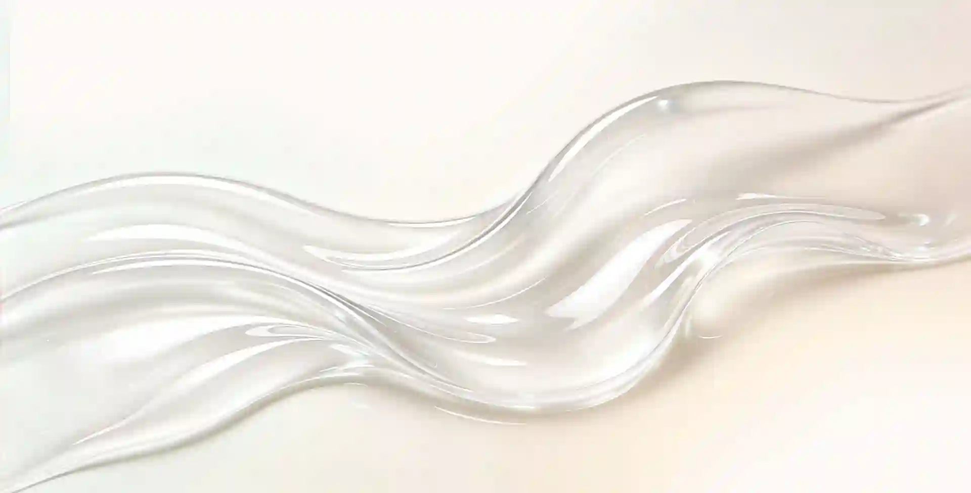 Clear wavy perosnal lubricant  on a light background