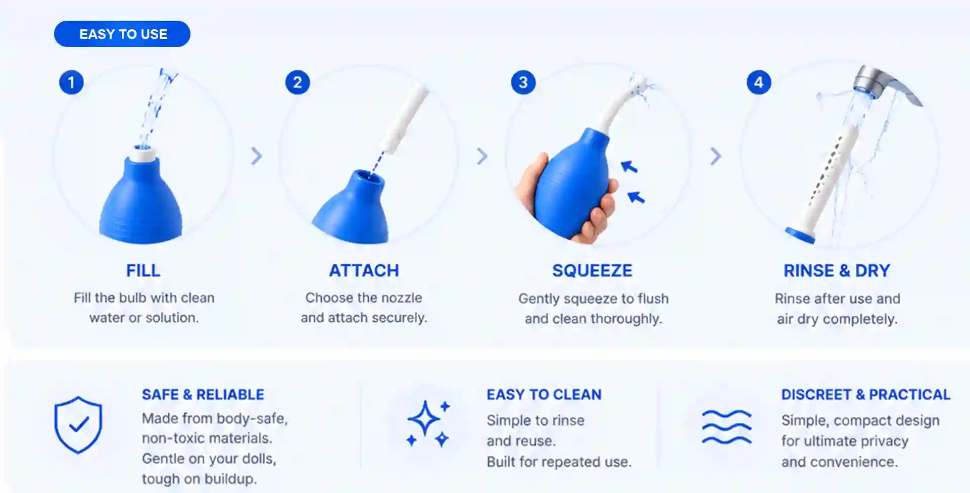 Step-by-step guide on how use a sex cleaning tools 