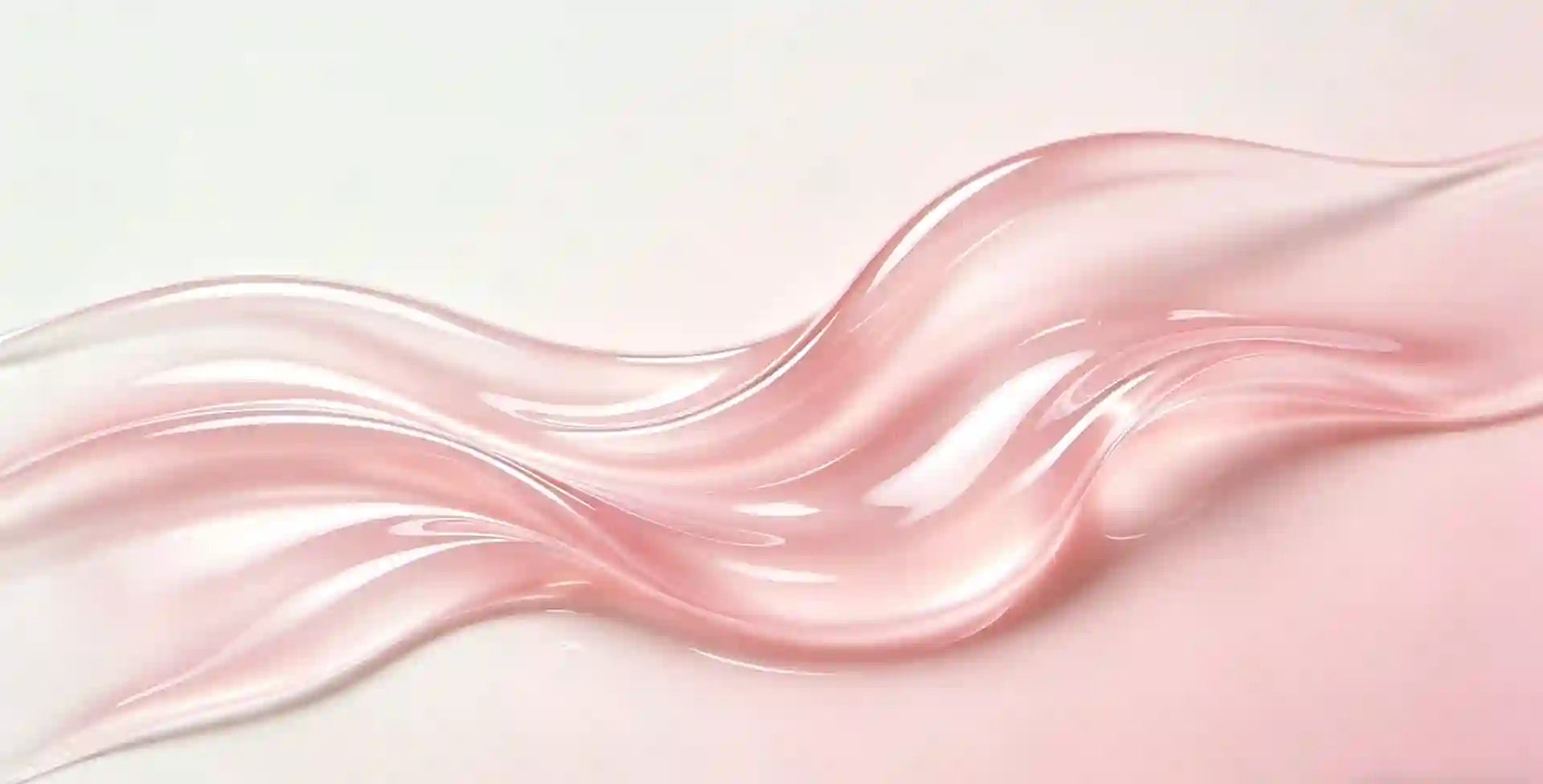 Pink liquid wave design on a light gray background interocorse lube arousellube
