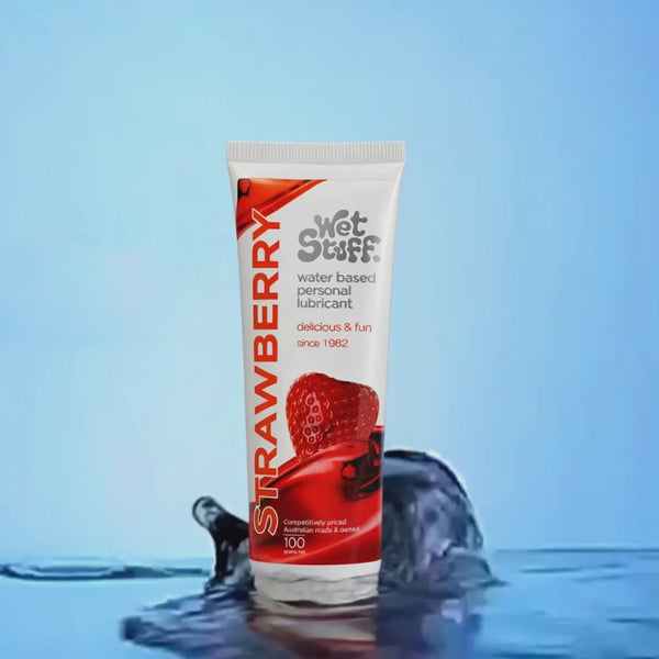 wet stiff water based strawberry flavor delicious fun partners intercourse lube 