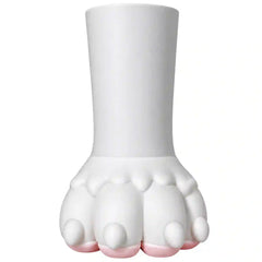 A white ceramic or porcelain novelty object shaped like a stylized claw or paw with a tall cylindrical upper section and five rounded lower sections, shown on a plain white background.